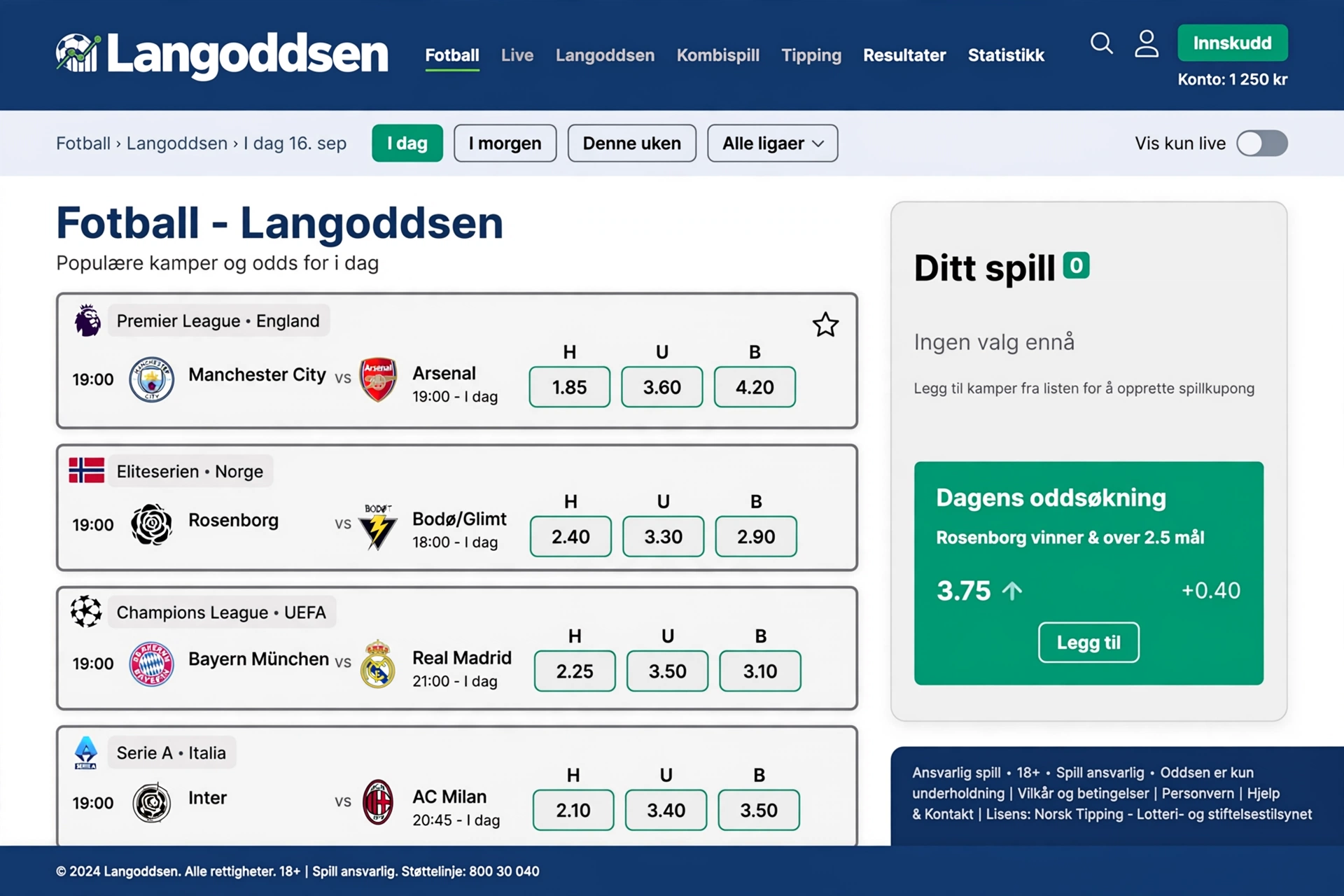 Langoddsen — komplett guide: regler, strategi og sannsynlighet